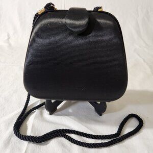 Women's Small Black Satin Lined Magnetic Snap Crossbody Clutch Evening Formal